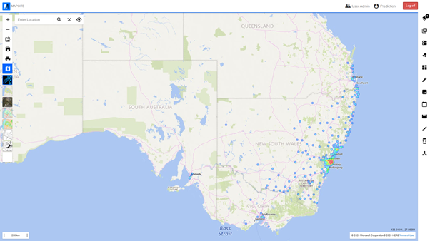 COVID-19 actual infections heat map SE Australia as at 5 May 2020