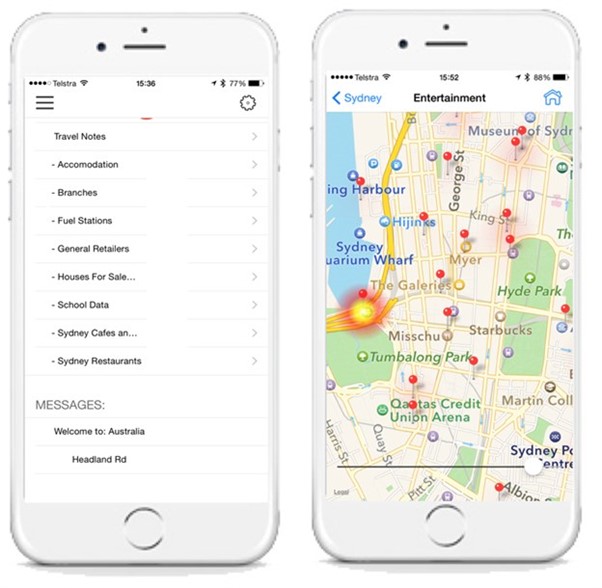 Mapcite mobile application